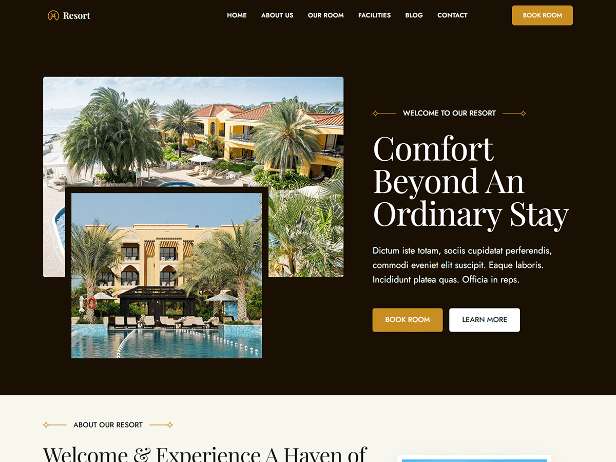 WordPress тема Blockskit Resort