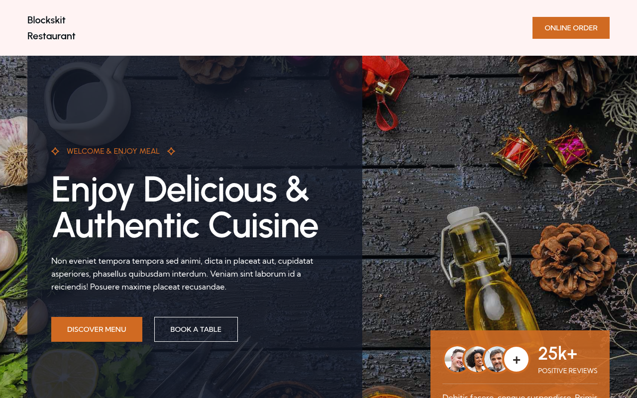 Десктоп — Blockskit Restaurant