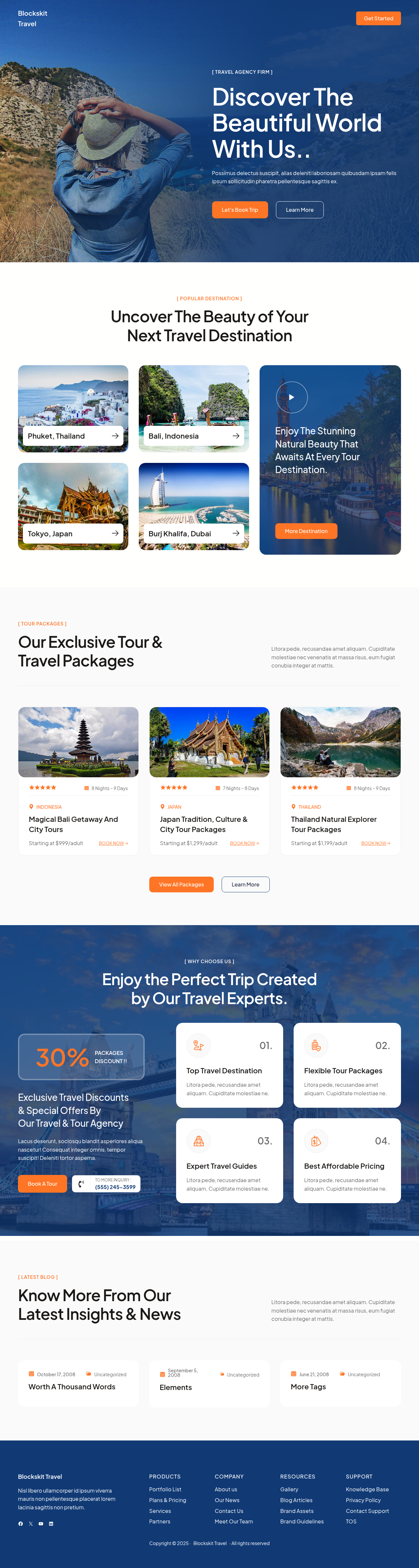 Десктоп (ниже) — Blockskit Travel