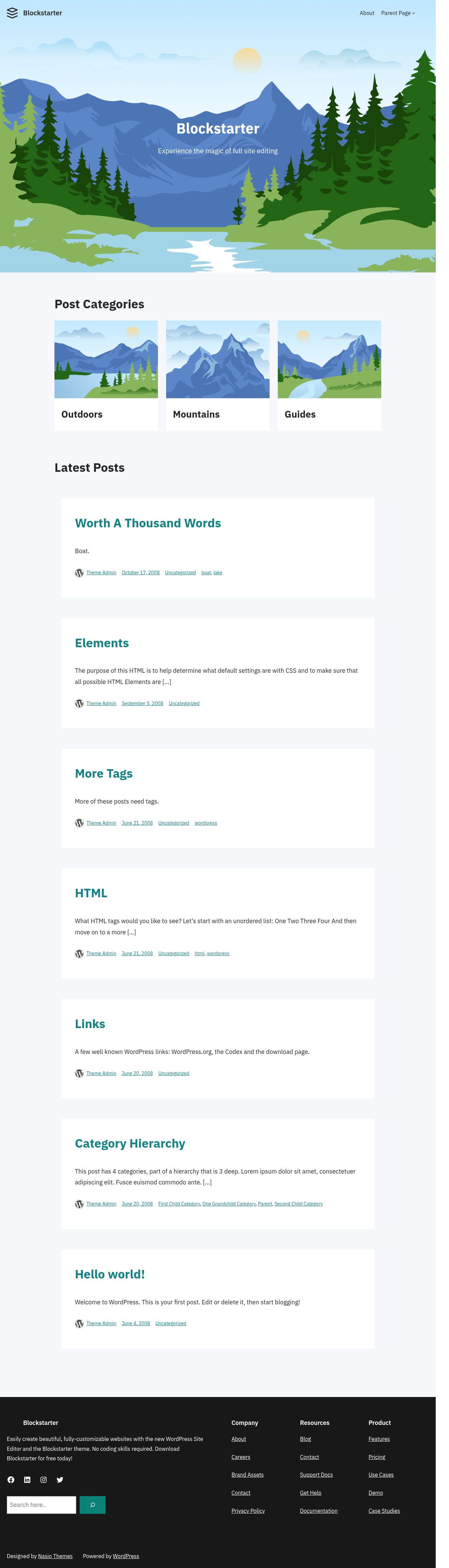 Десктоп (ниже) — Blockstarter