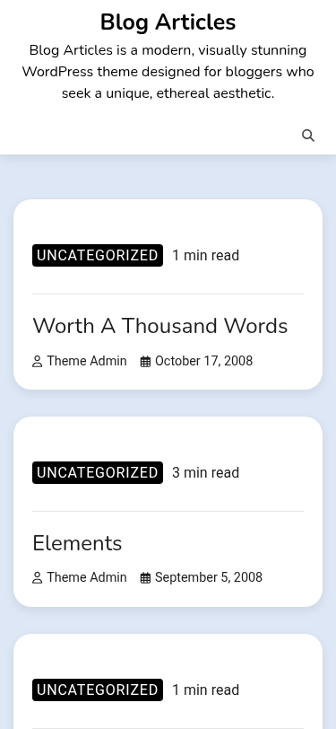 Мобильный вид — Blog Articles