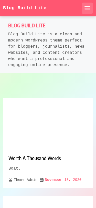 Мобильный вид — Blog Build Lite