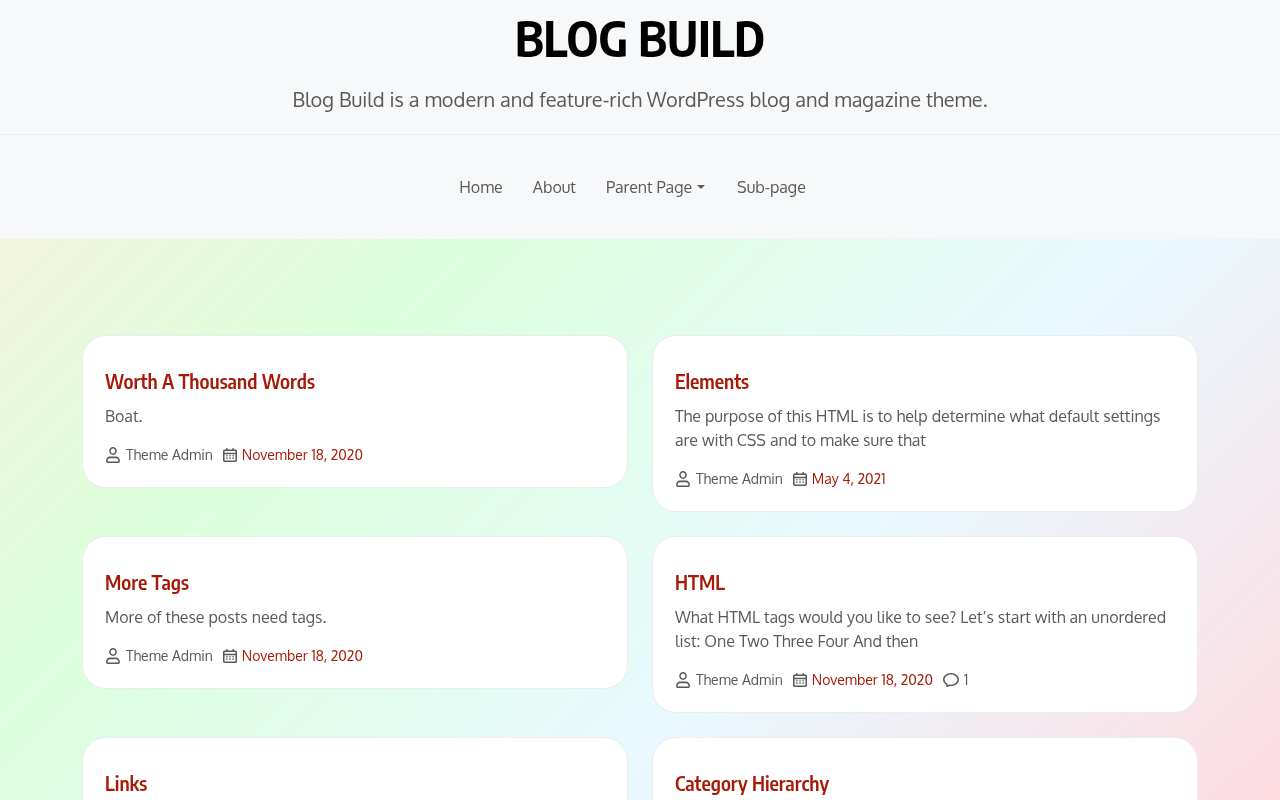 Десктоп — Blog Build