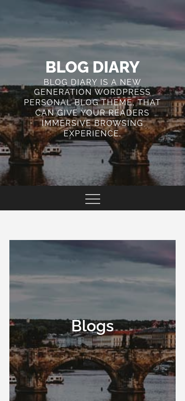 Мобильный вид — Blog Diary