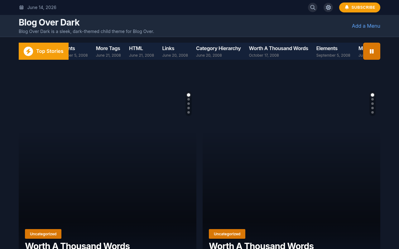 Десктоп — Blog Over Dark