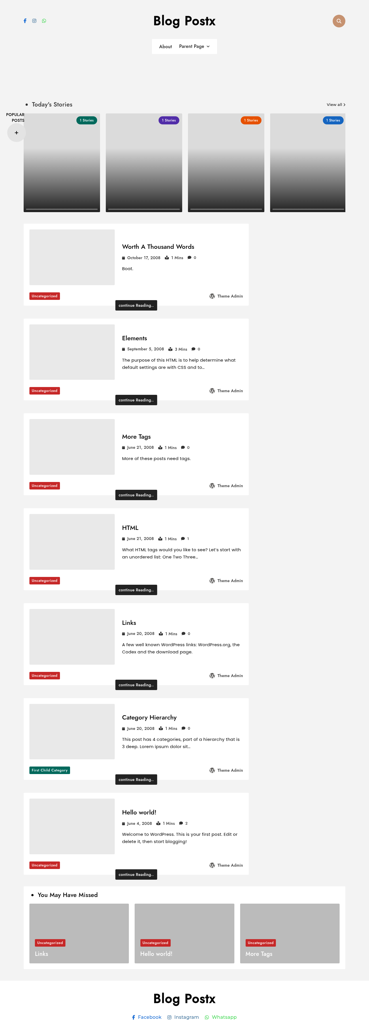 Десктоп (ниже) — Blog Postx
