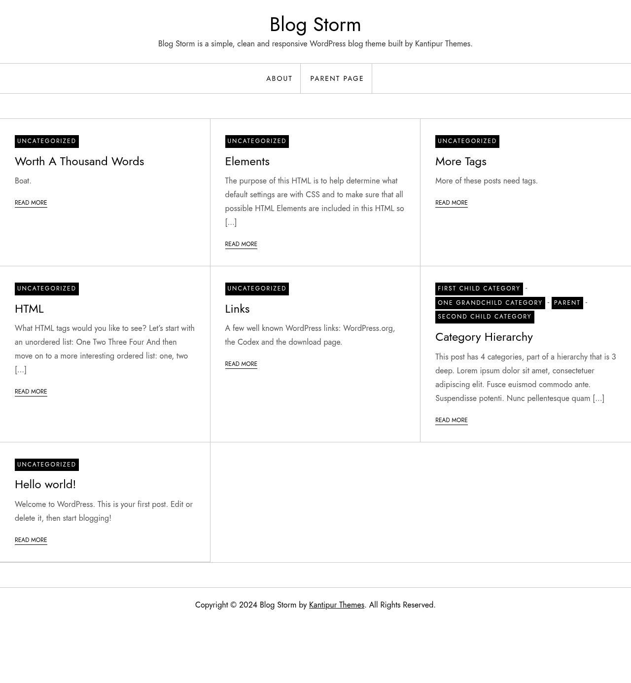 Десктоп (ниже) — Blog Storm