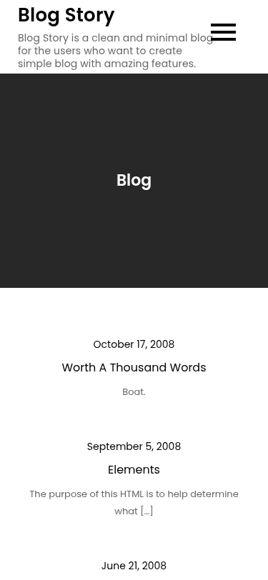 Мобильный вид — Blog Story