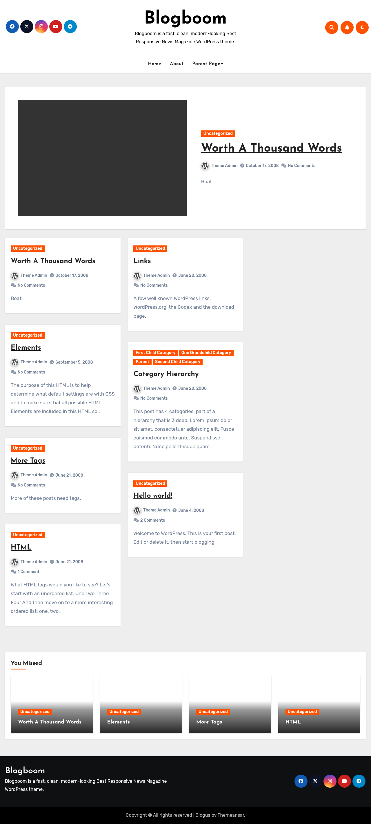 Десктоп (ниже) — Blogboom