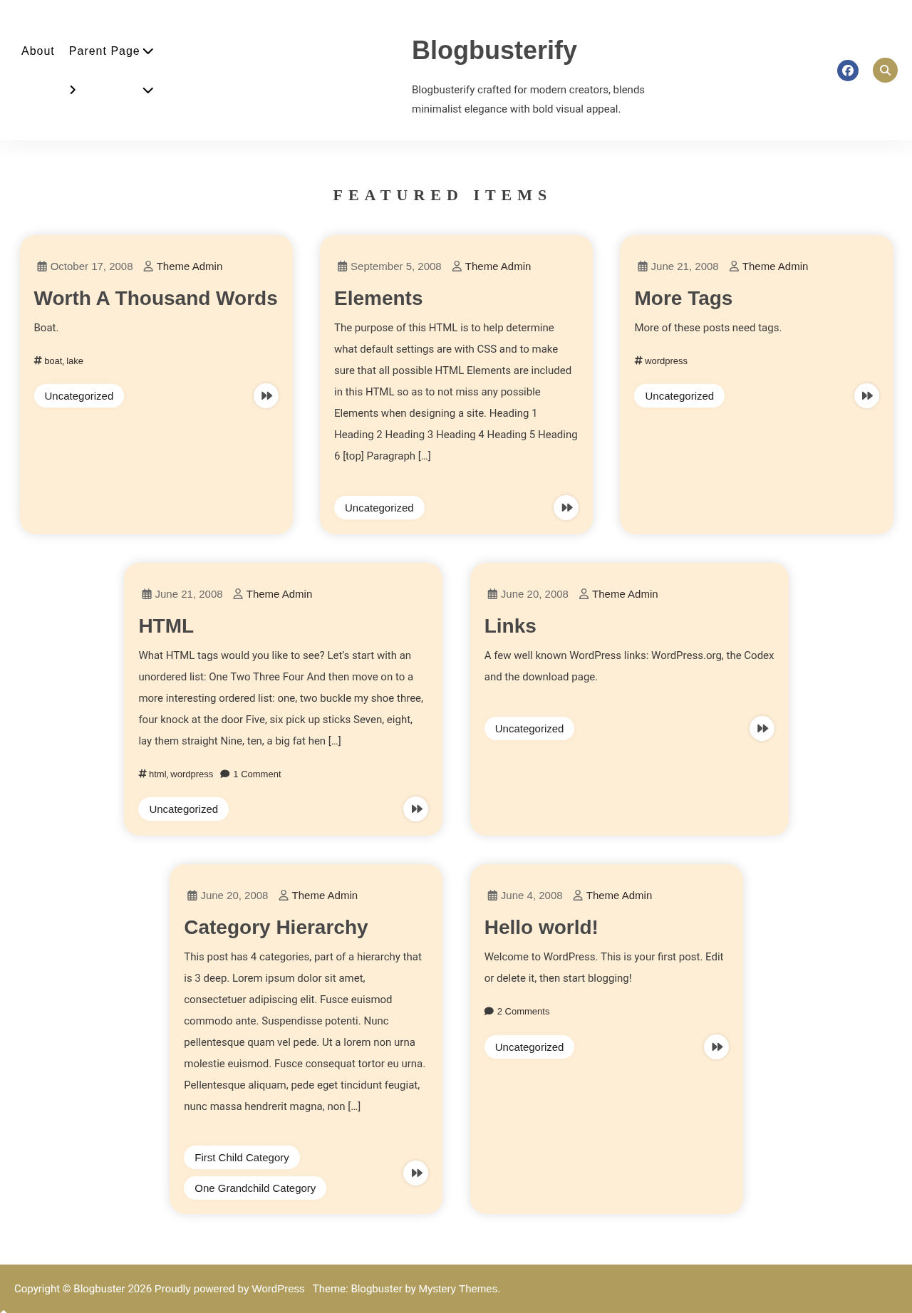 Десктоп (ниже) — Blogbusterify