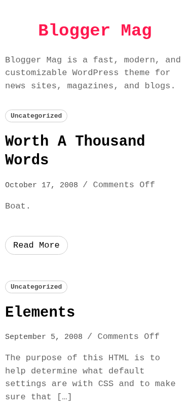 Мобильный вид — Blogger Mag