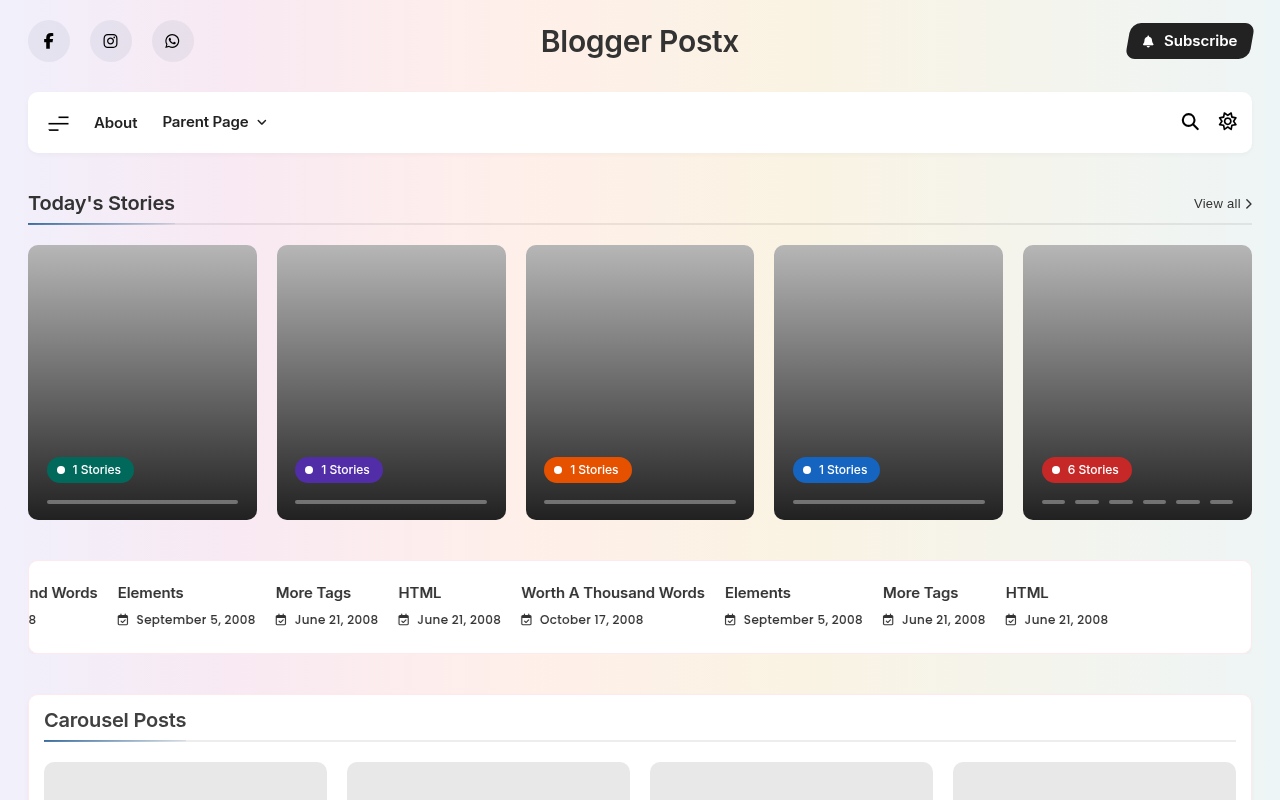 Десктоп — Blogger Postx
