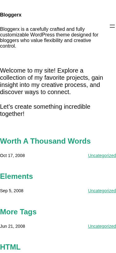 Мобильный вид — Bloggerx