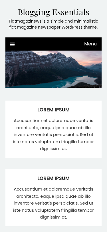 Мобильный вид — Blogging Essentials