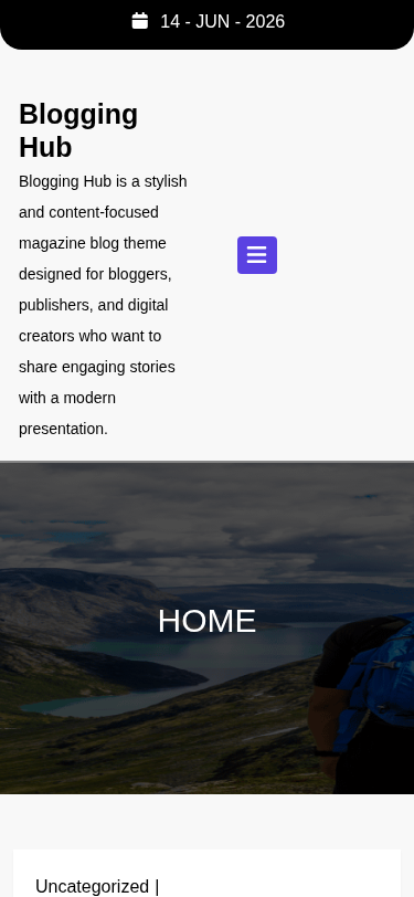 Мобильный вид — Blogging Hub