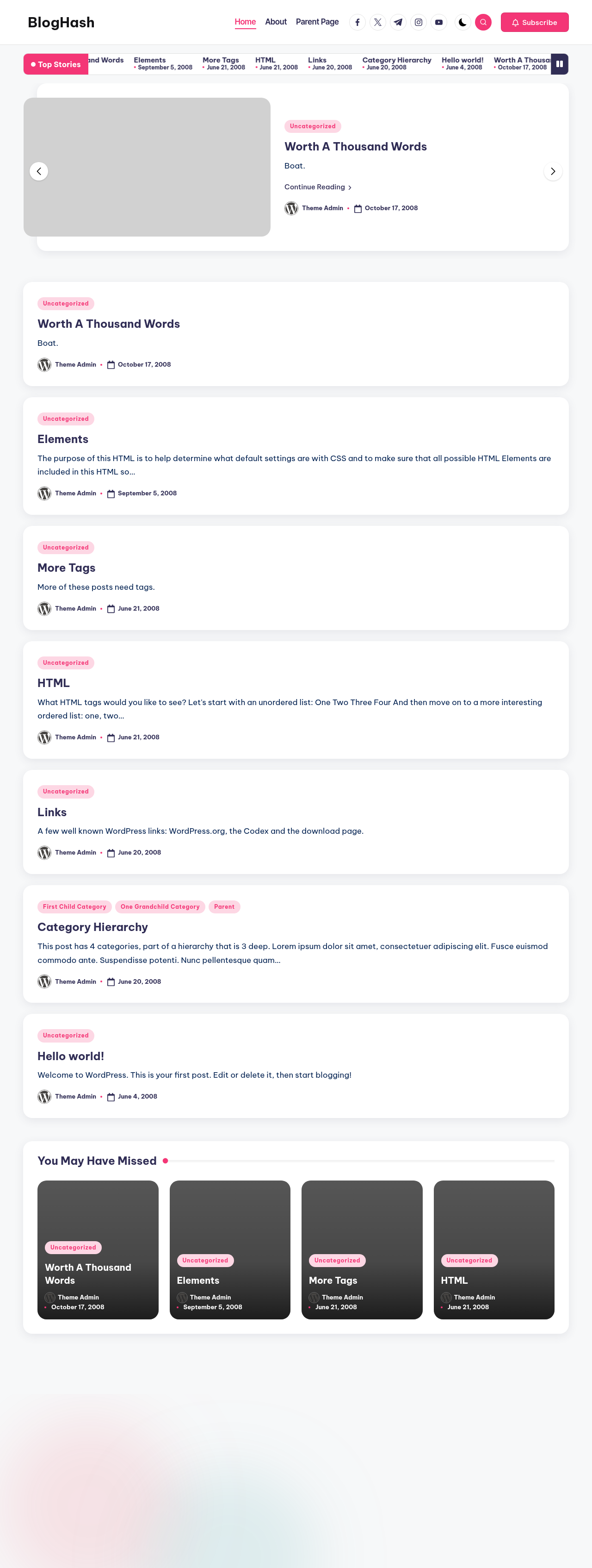 Десктоп (ниже) — BlogHash
