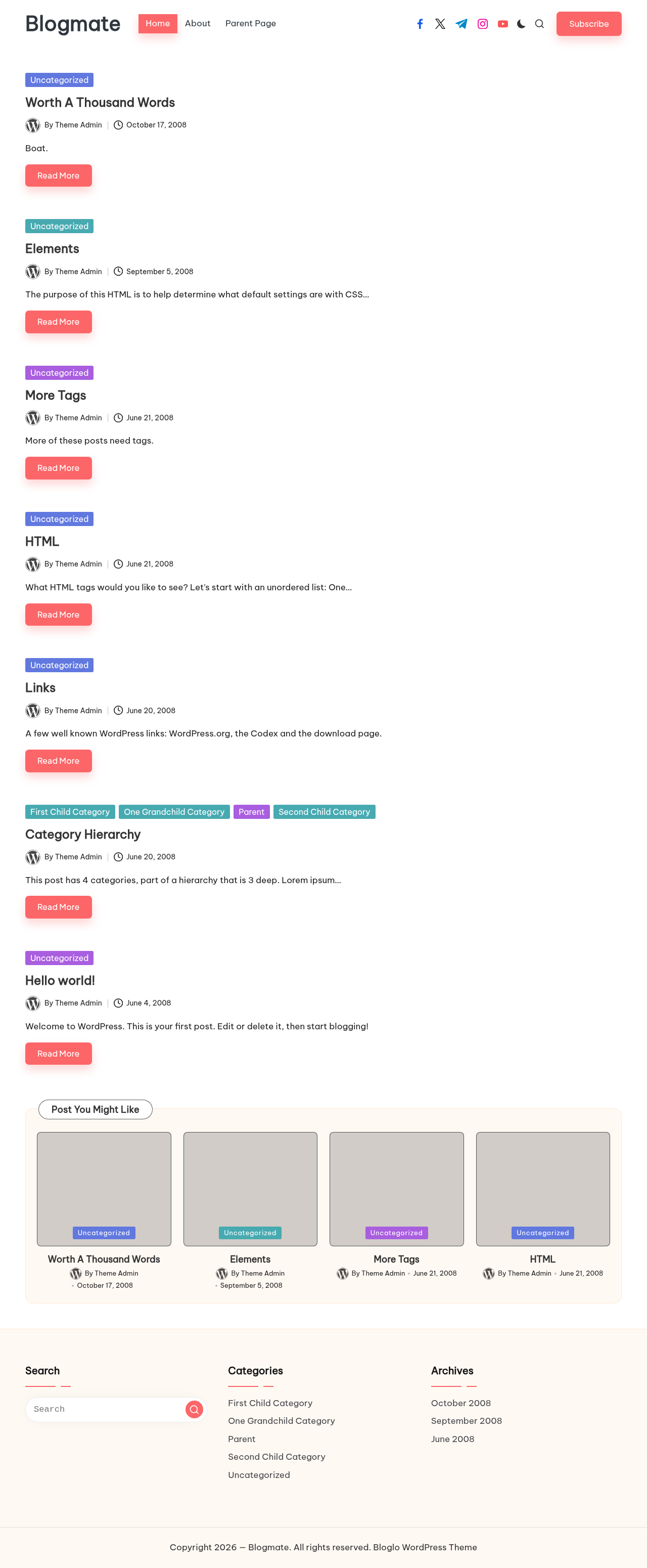 Десктоп (ниже) — Blogmate