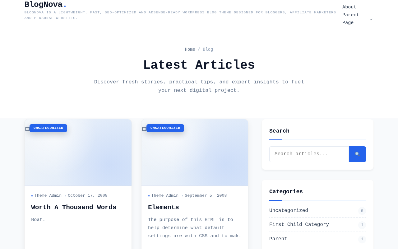 Десктоп — BlogNova