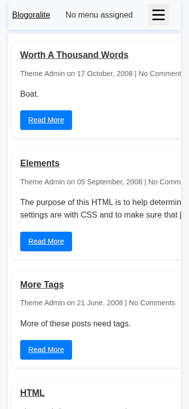 Мобильный вид — Blogoralite
