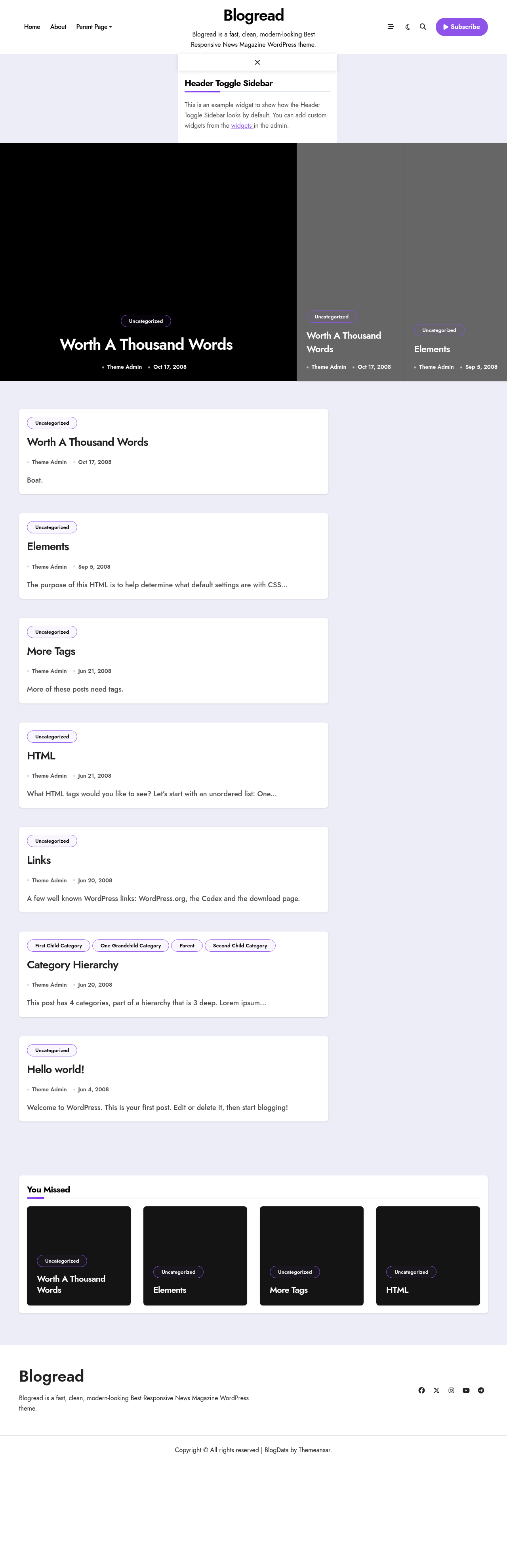 Десктоп (ниже) — Blogread