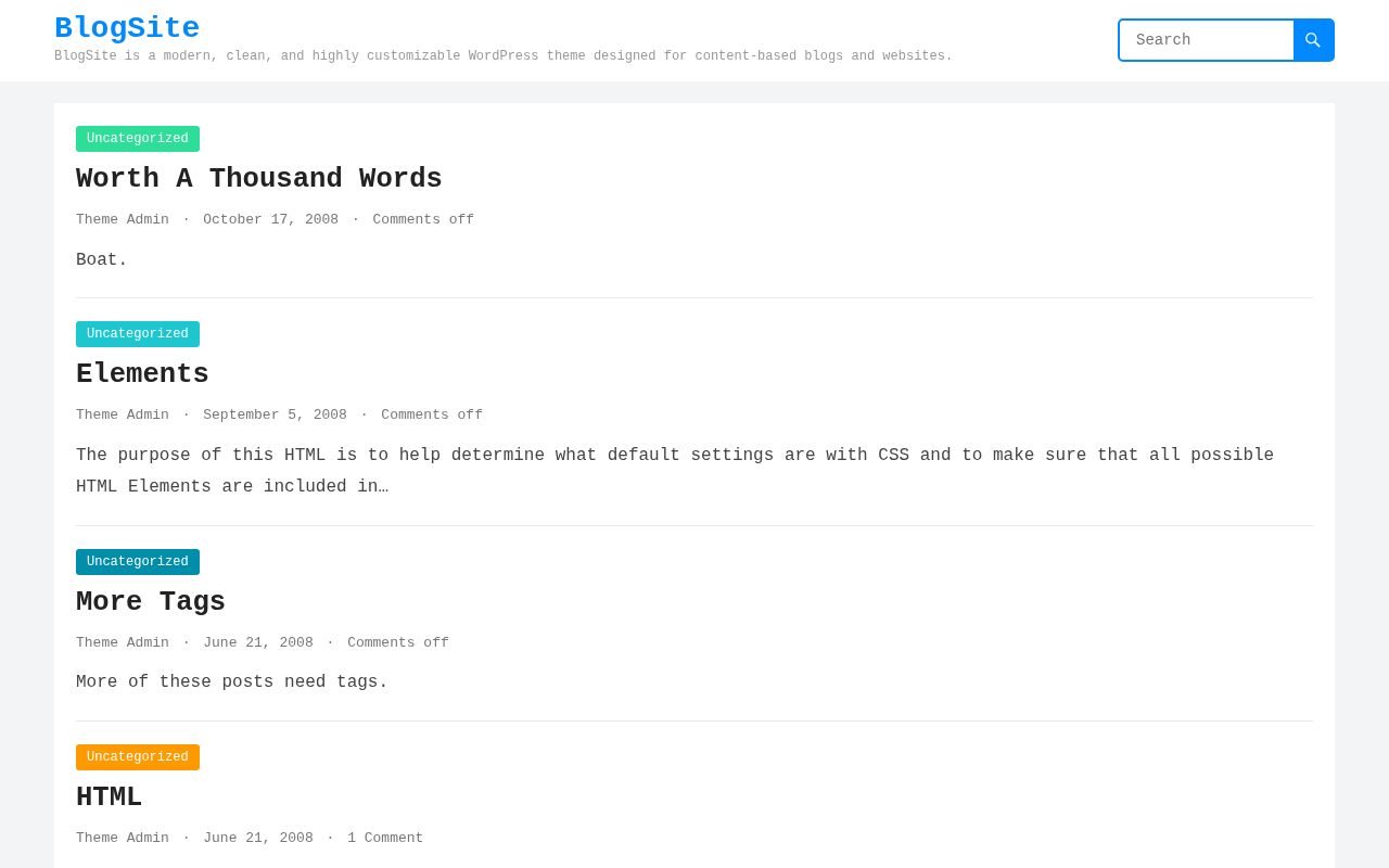 Десктоп — BlogSite