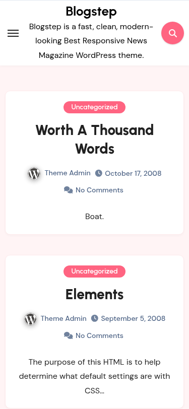 Мобильный вид — Blogstep