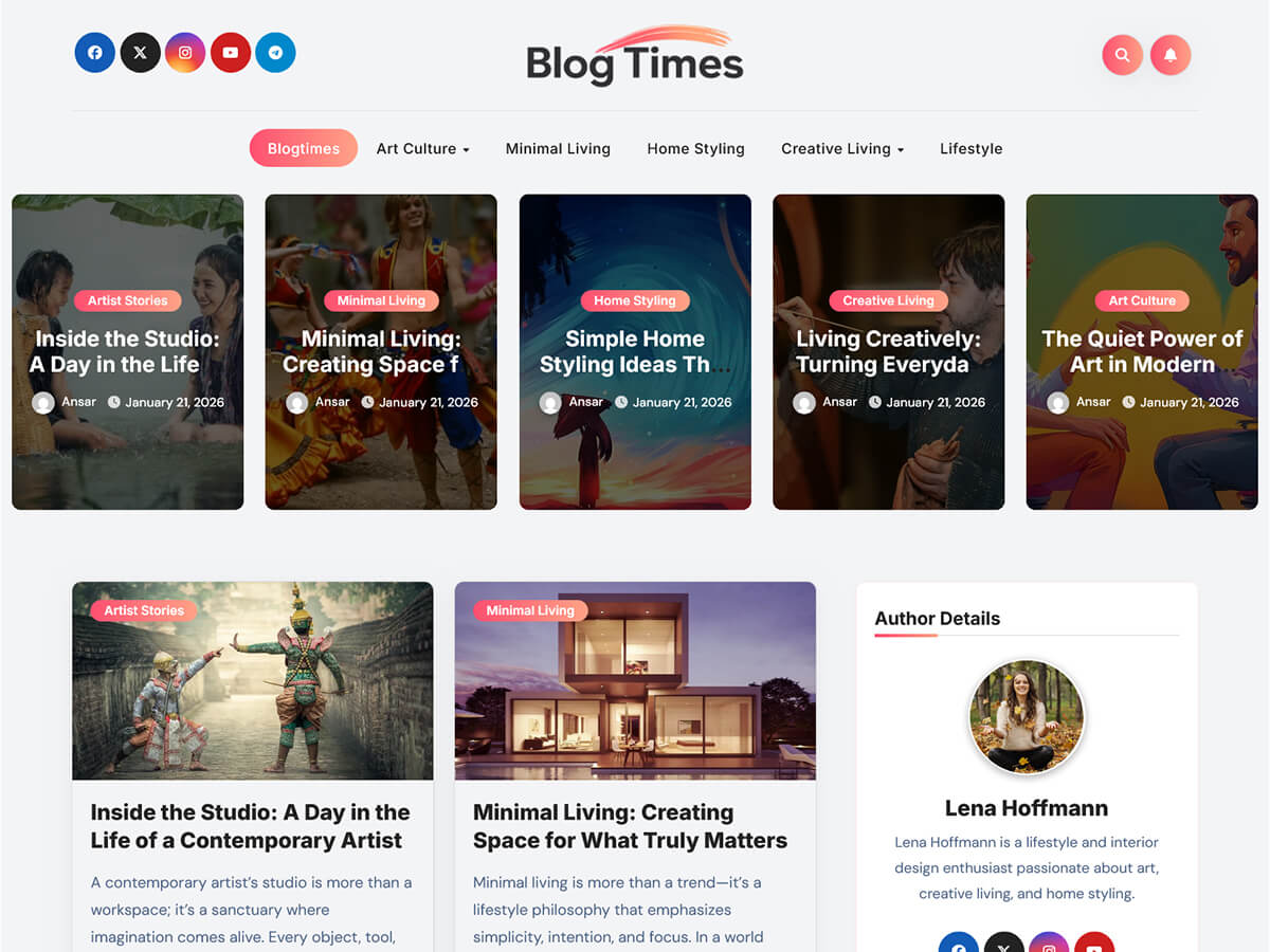 WordPress тема Blogtimes