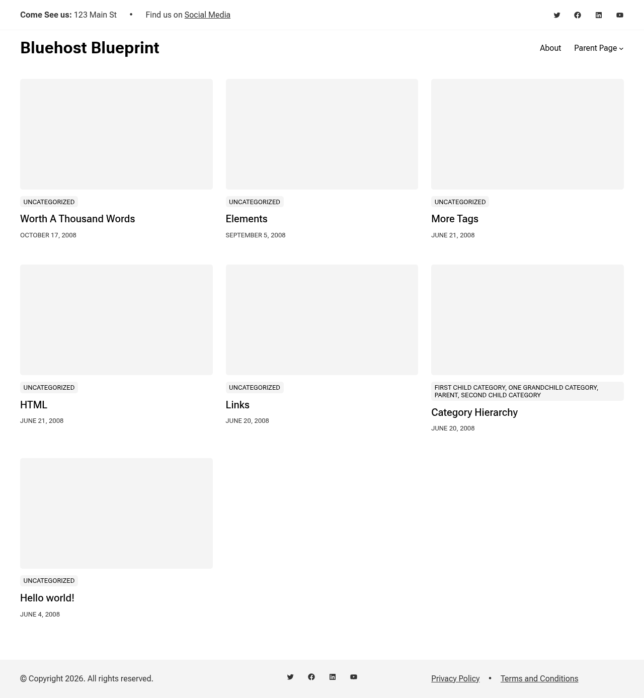 Десктоп (ниже) — Bluehost Blueprint
