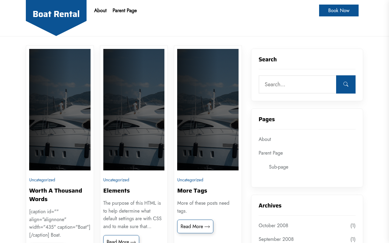 Десктоп — Boat Rental