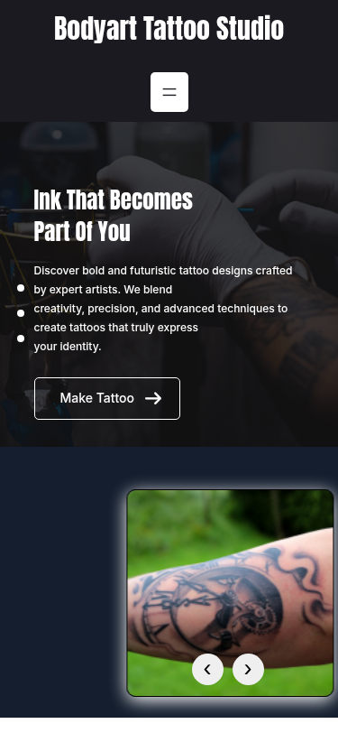 Мобильный вид — Bodyart Tattoo Studio