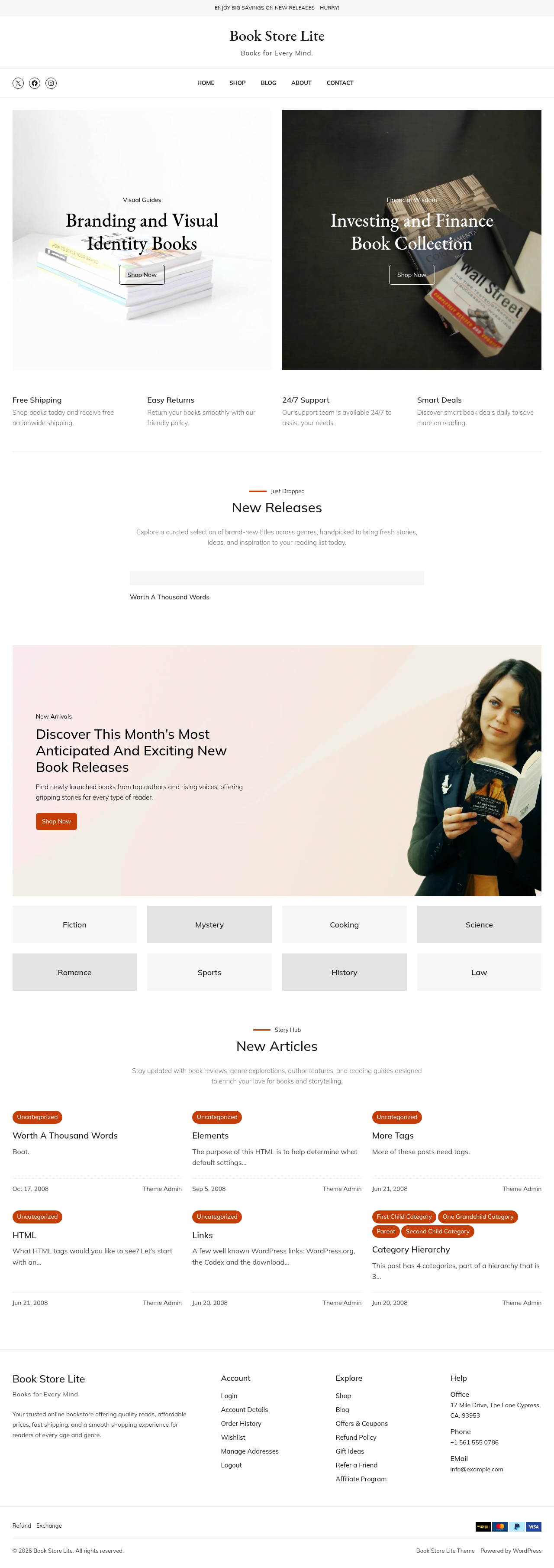 Десктоп (ниже) — Book Store Lite