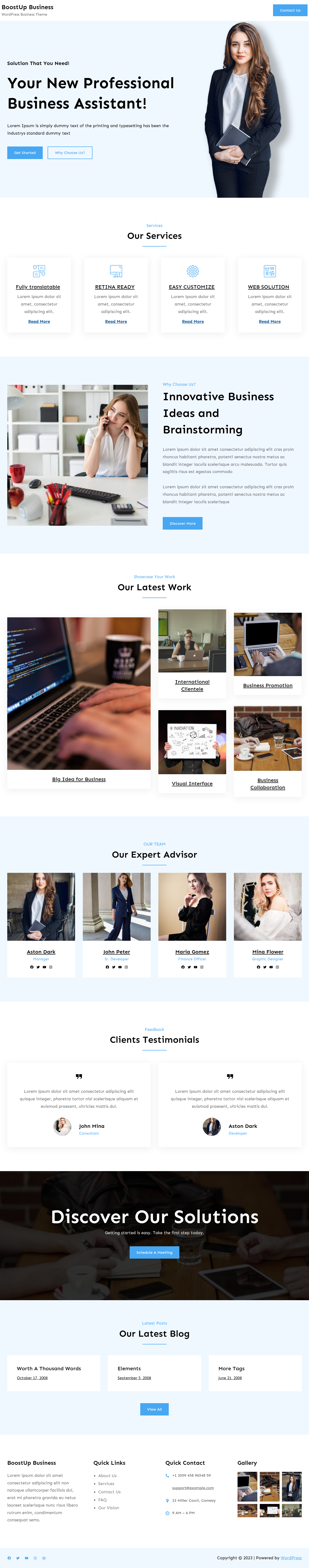 Десктоп (ниже) — BoostUp Business