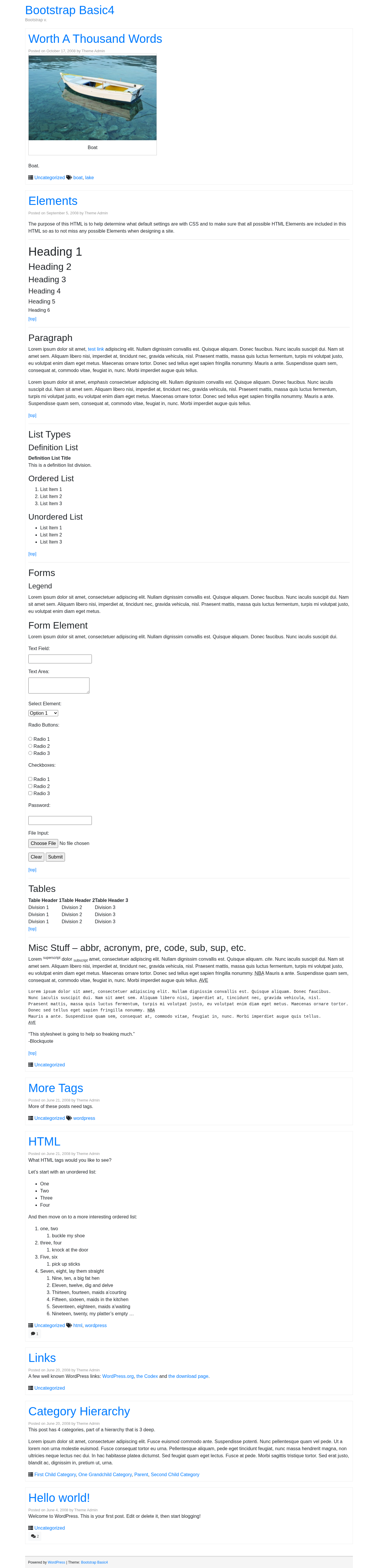 Десктоп (ниже) — Bootstrap Basic4