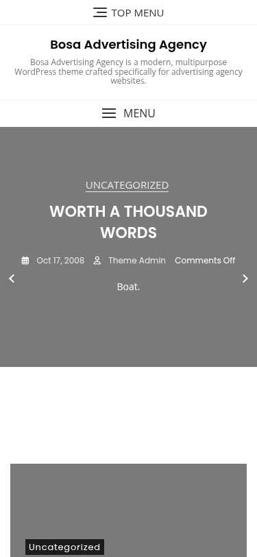 Мобильный вид — Bosa Advertising Agency