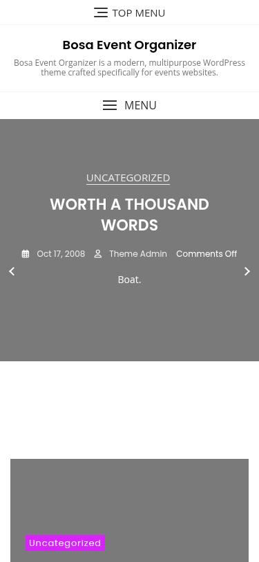 Мобильный вид — Bosa Event Organizer