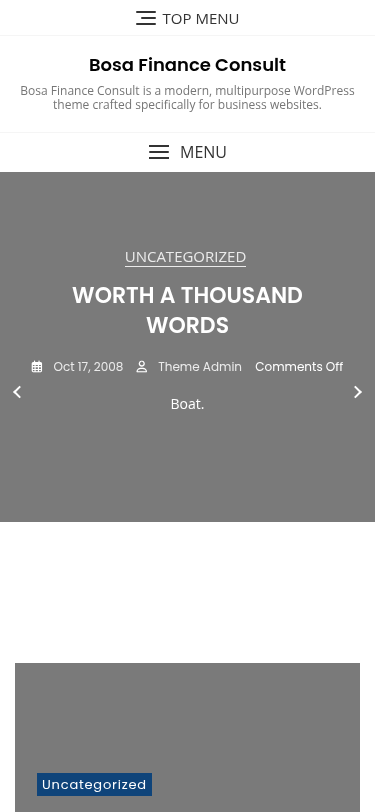 Мобильный вид — Bosa Finance Consult