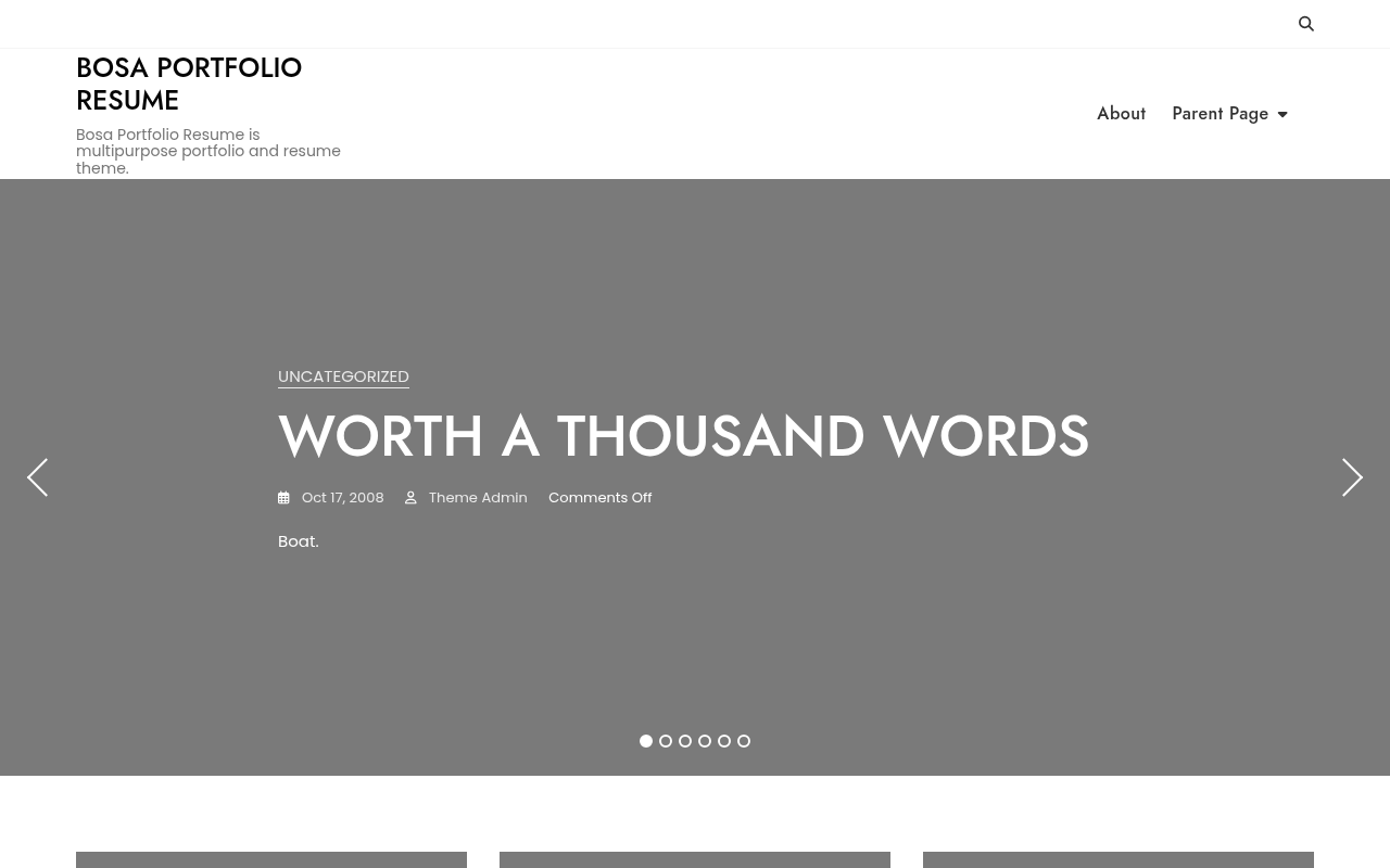 Десктоп — Bosa Portfolio Resume