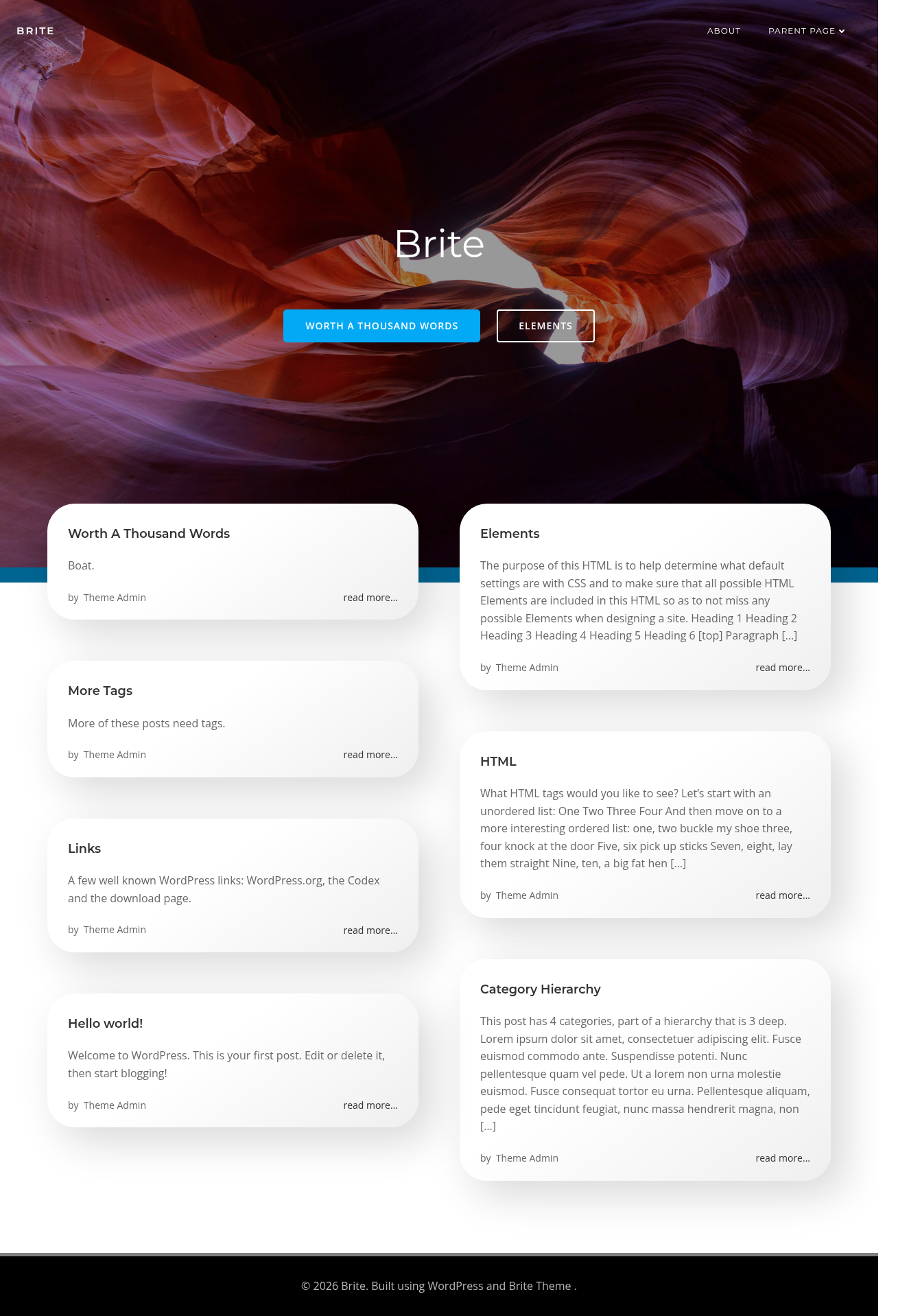 Десктоп (ниже) — Brite