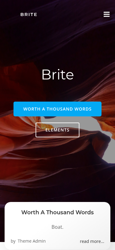Мобильный вид — Brite