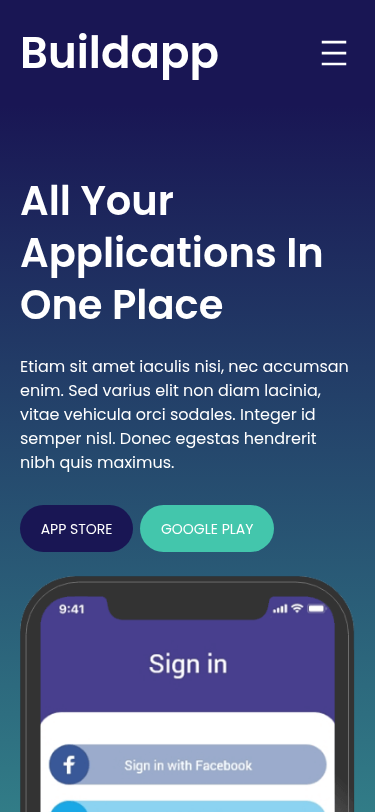 Мобильный вид — Buildapp