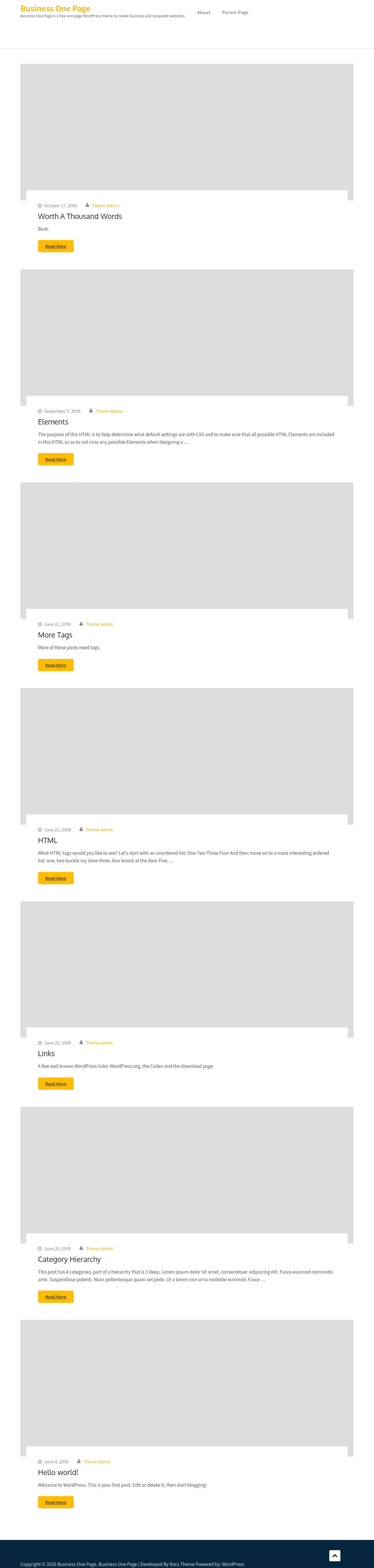 Десктоп (ниже) — Business One Page