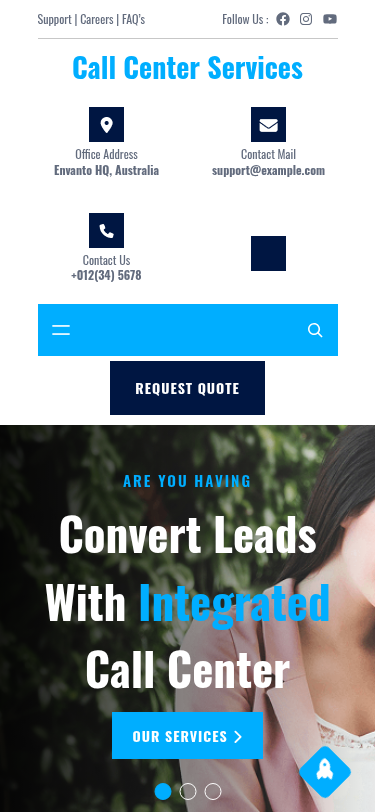 Мобильный вид — Call Center Services