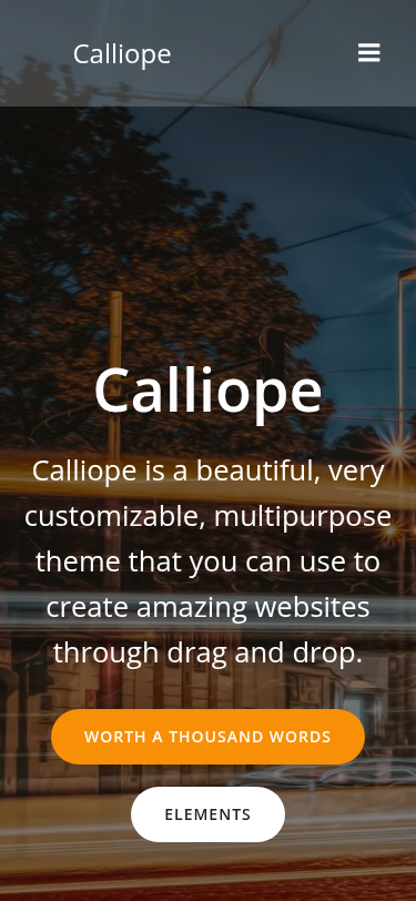 Мобильный вид — Calliope