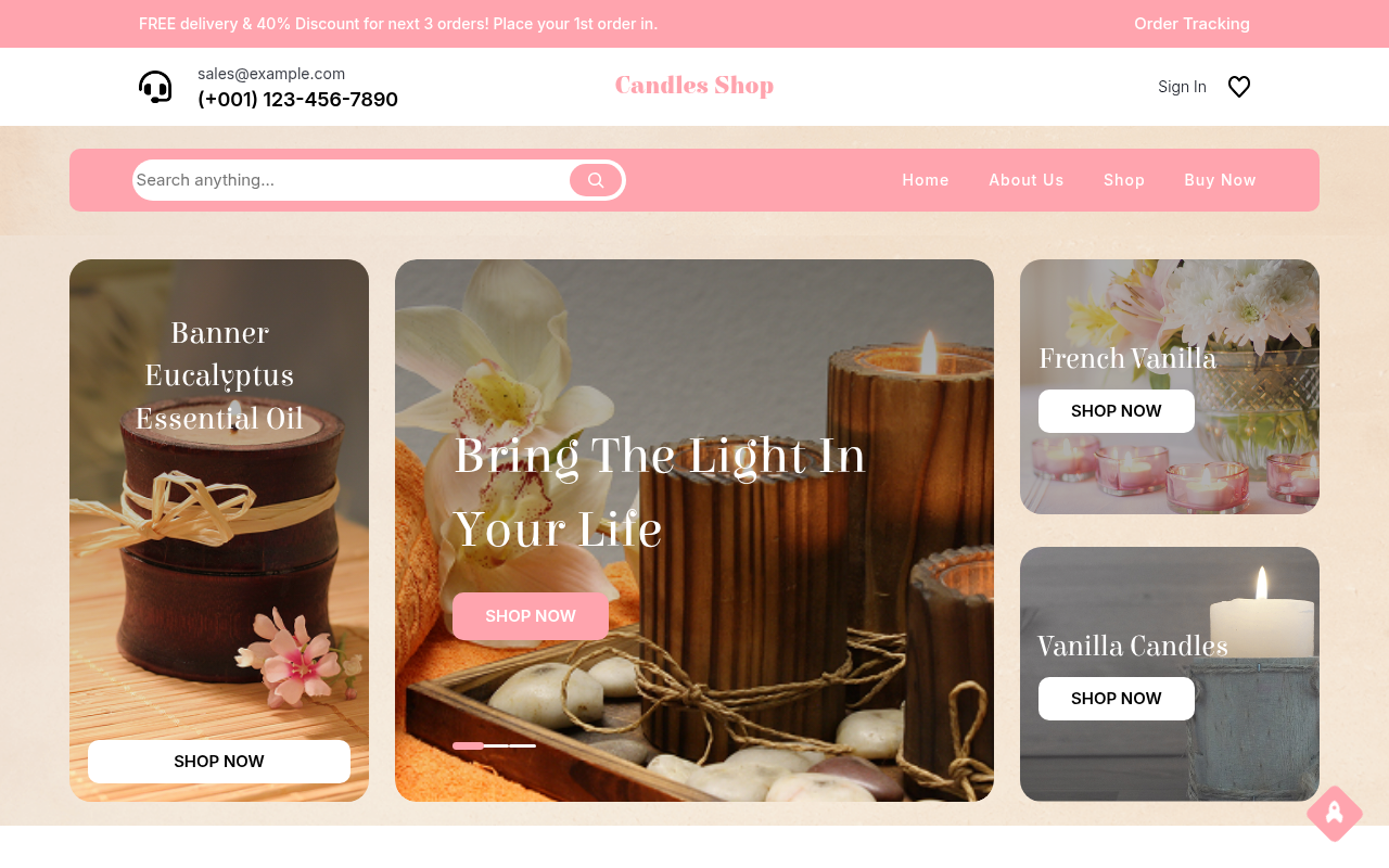Десктоп — Candles Shop