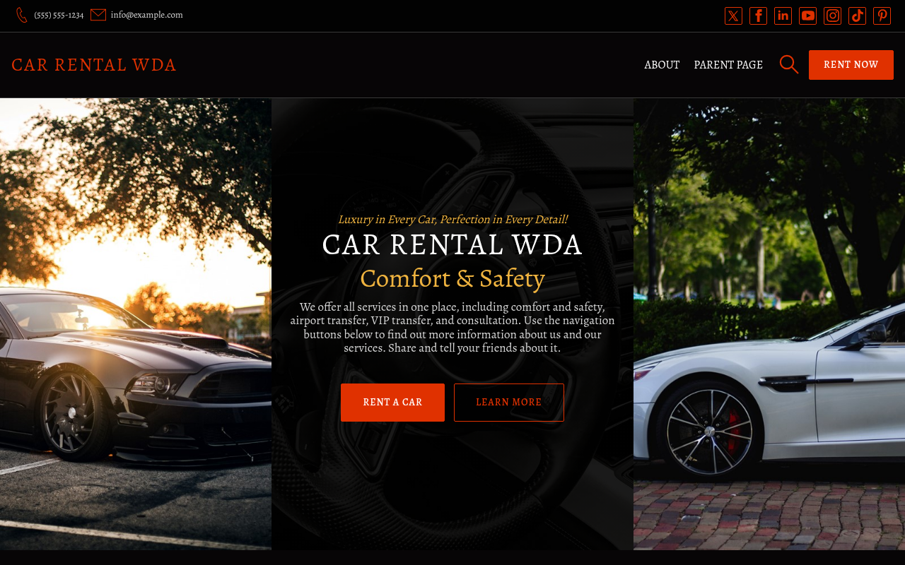 Десктоп — Car Rental WDA
