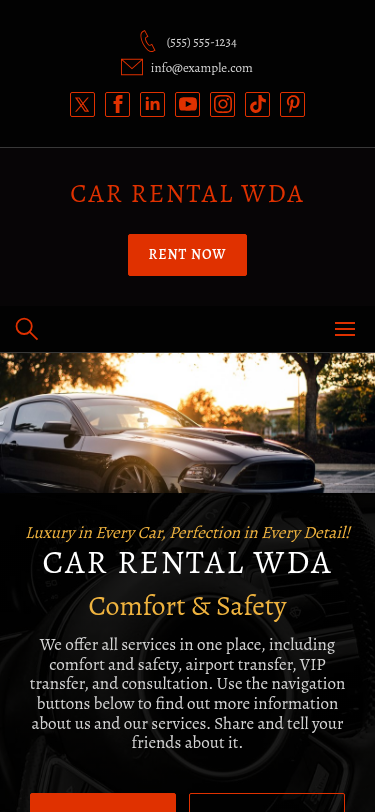 Мобильный вид — Car Rental WDA