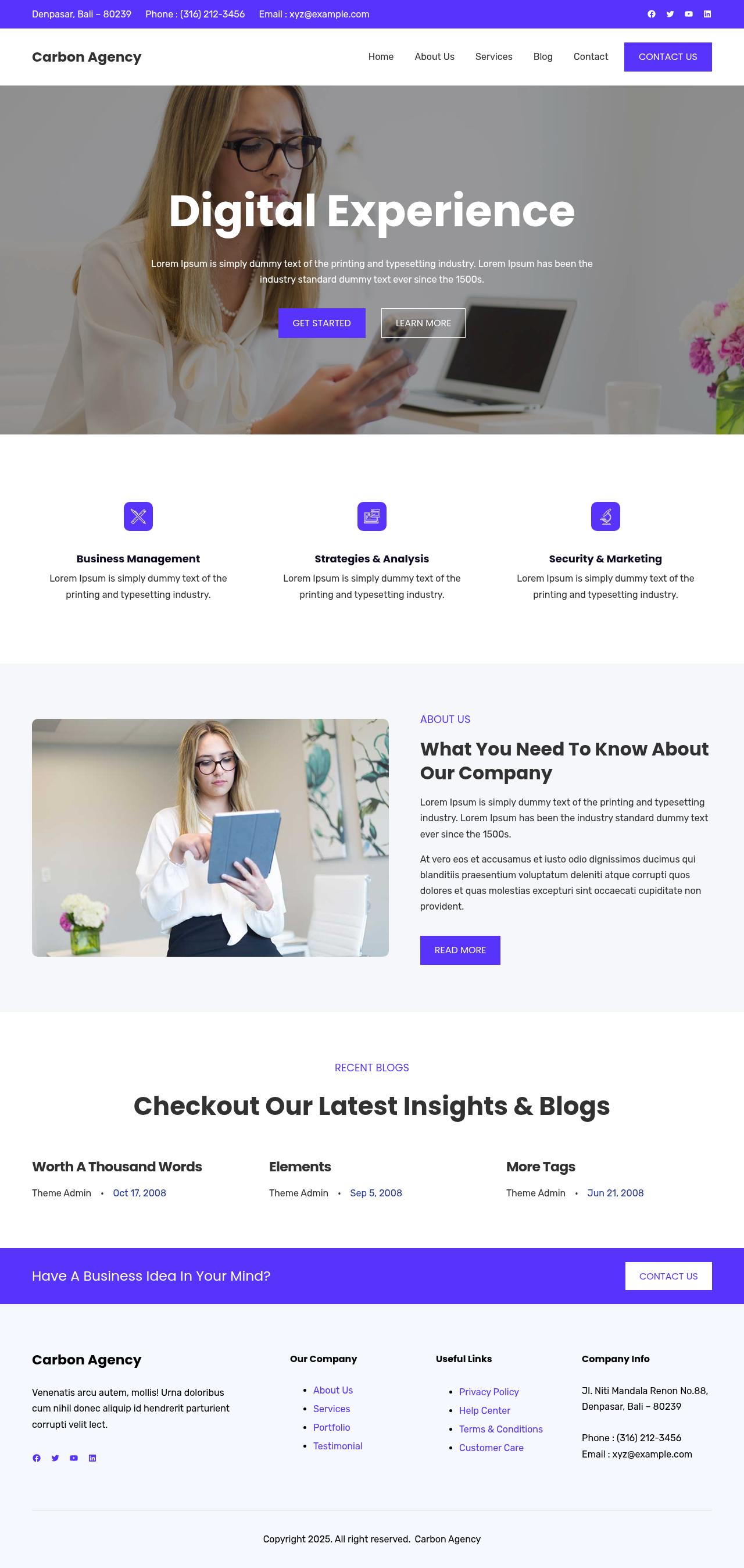 Десктоп (ниже) — Carbon Agency