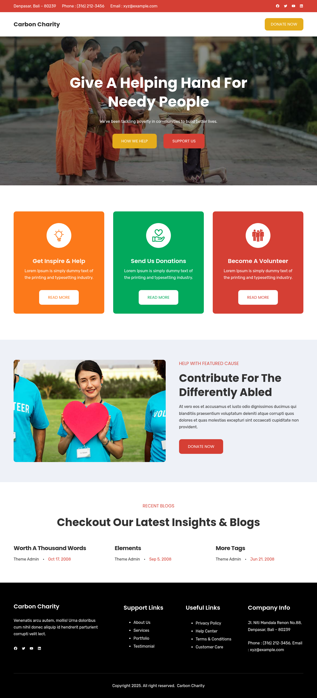 Десктоп (ниже) — Carbon Charity
