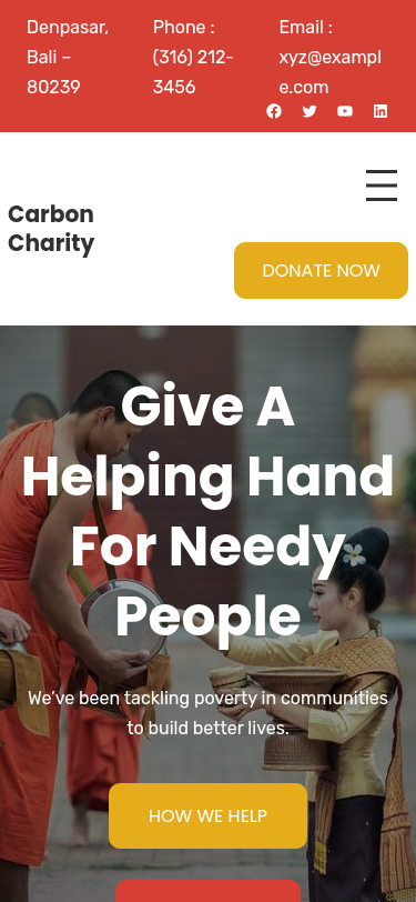 Мобильный вид — Carbon Charity