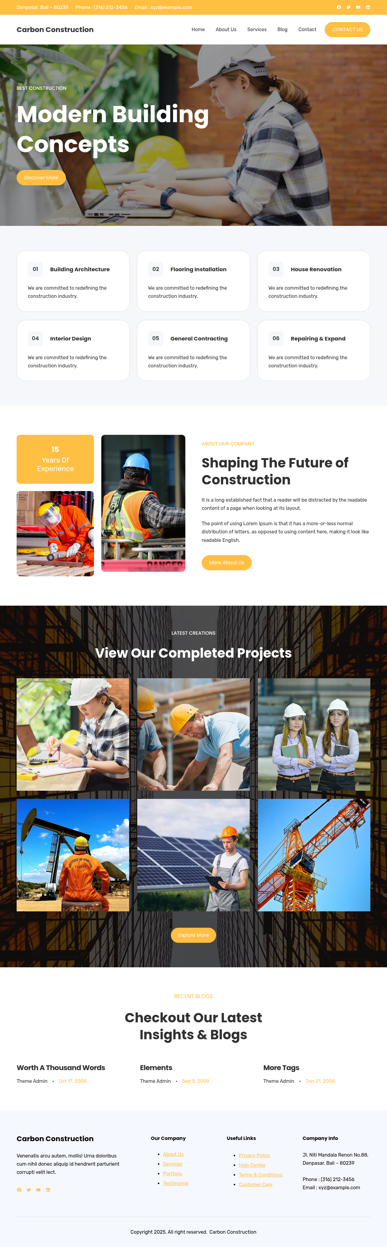 Десктоп (ниже) — Carbon Construction